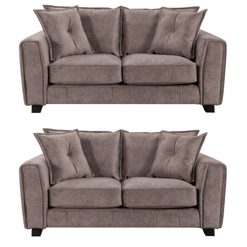 Somerford Fabric Chocolate 2+2 Seater Sofa  Set