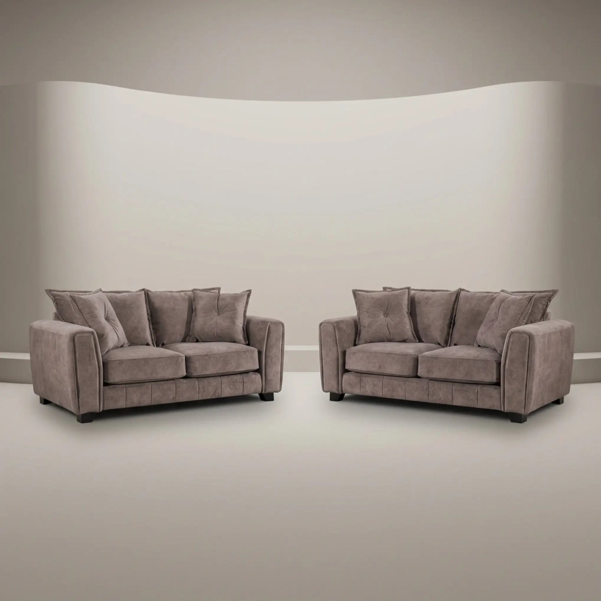 Somerford Fabric Chocolate 2+2 Seater Sofa Set - Furniture Instore