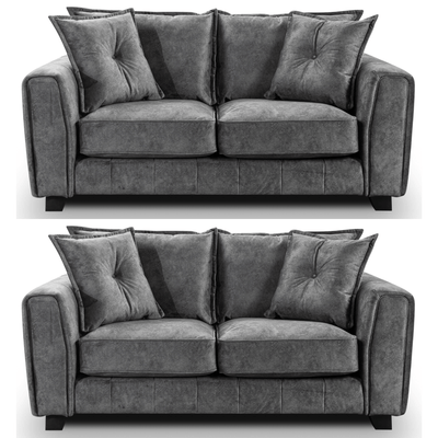 Somerford Grey Fabric 2 +2 Seater Sofa Set