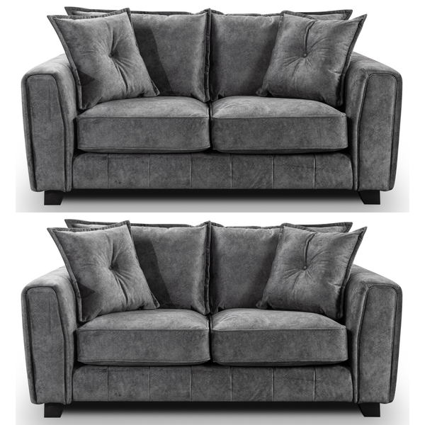 Somerford Grey Fabric 2 +2 Seater Sofa Set
