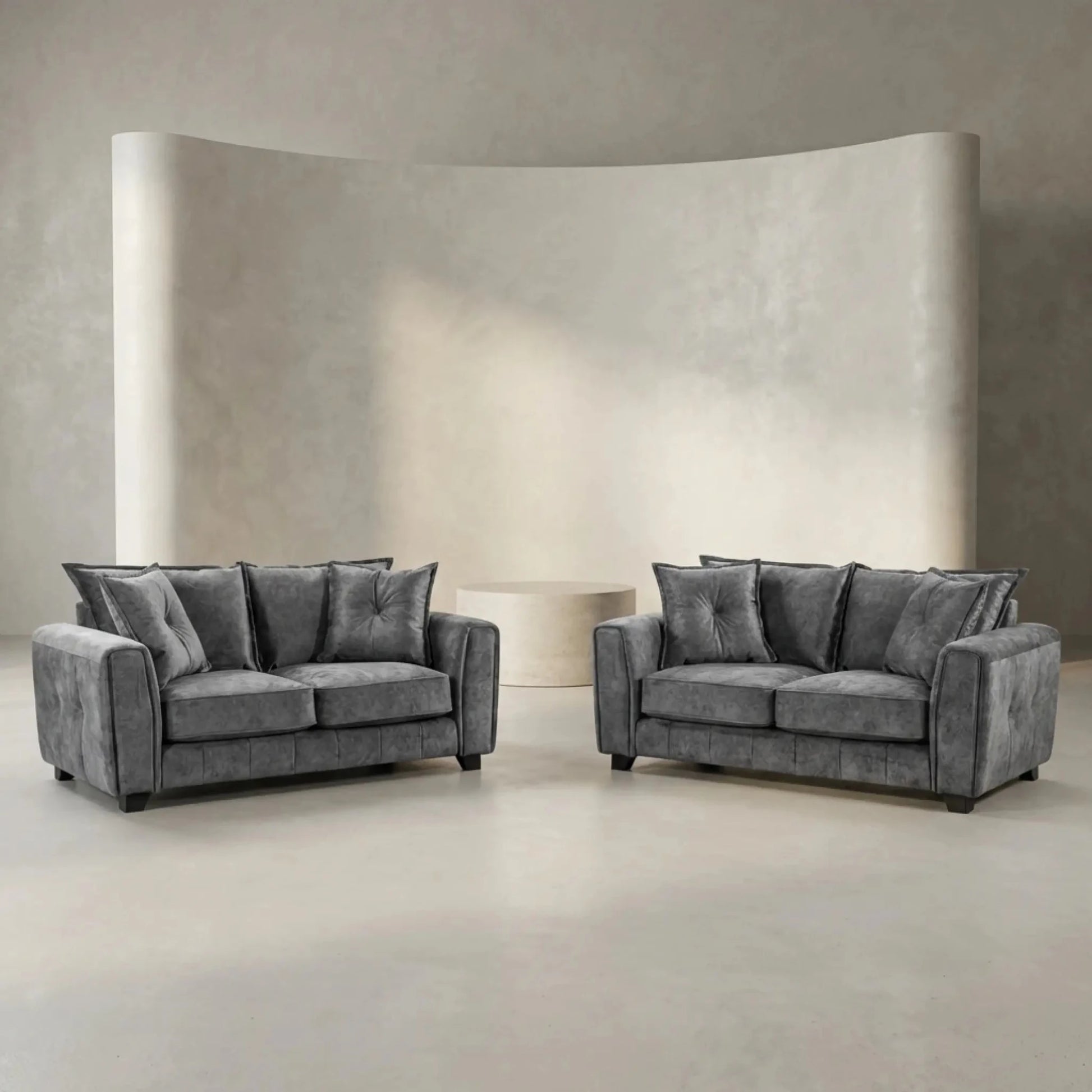 Somerford Grey Fabric 2 +2 Seater Sofa Set - Furniture Instore