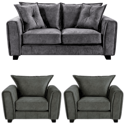 Somerford Grey Fabric 2+1+1 Seater Sofa  Set