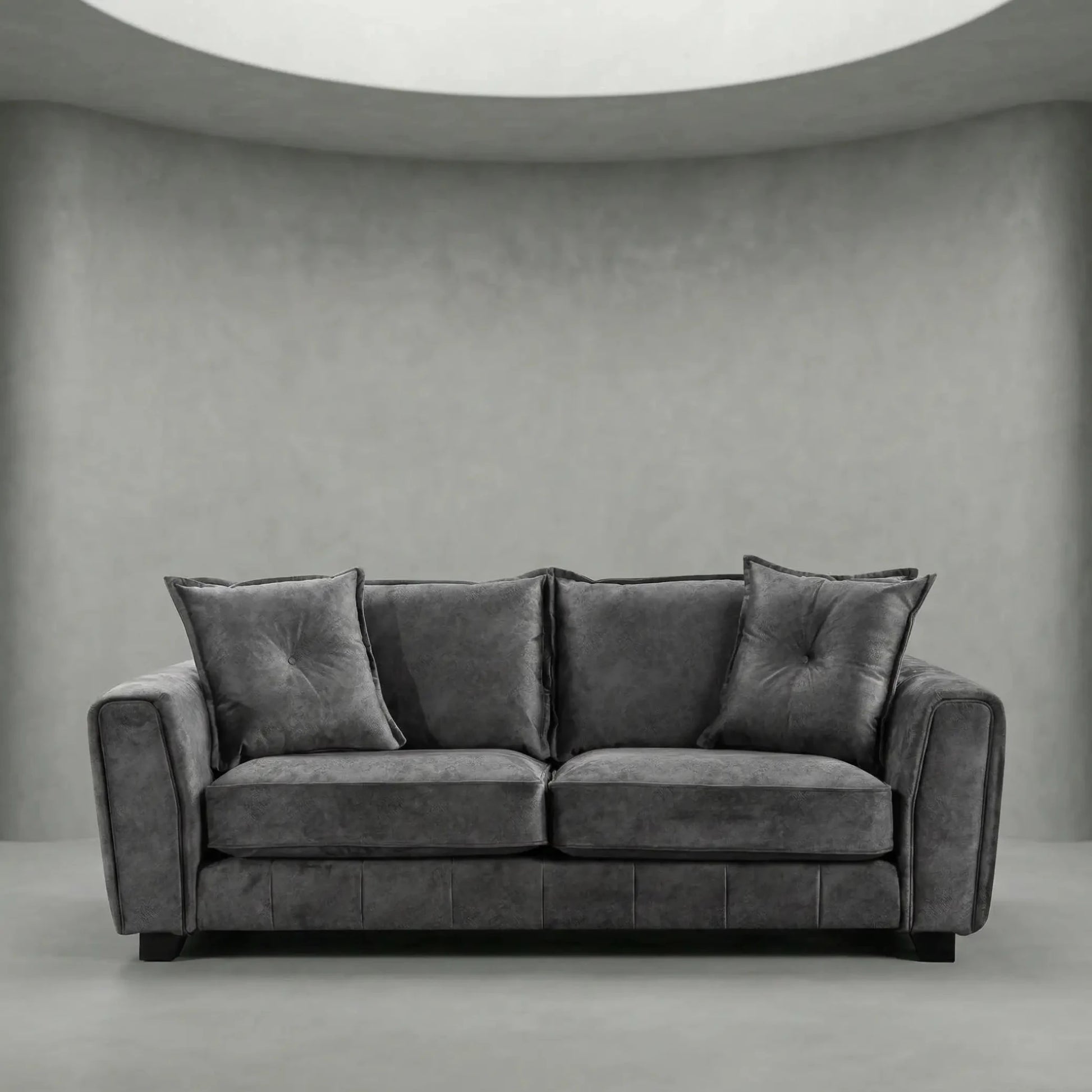 Somerford Grey Fabric 3 seater Sofa - Furniture Instore