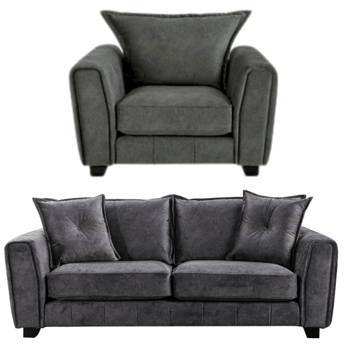 Somerford Grey Fabric 3+1 Seater Sofa Set