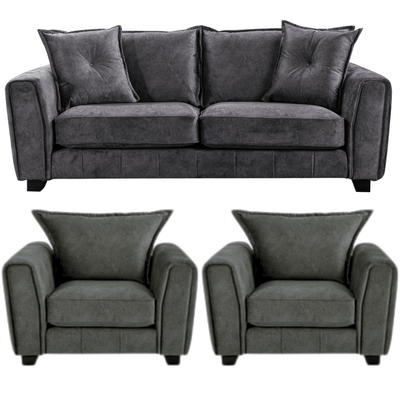 Somerford Grey Fabric 3+1+1 Seater Sofa Set