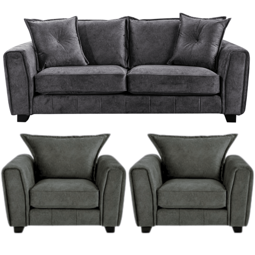 Somerford Grey Fabric 3+1+1 Seater Sofa Set