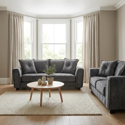 Somerford Grey Fabric 3+2 seater Sofa Set - Furniture Instore