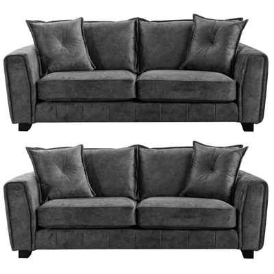 Somerford Grey Fabric 3+3 seater Sofa  Set