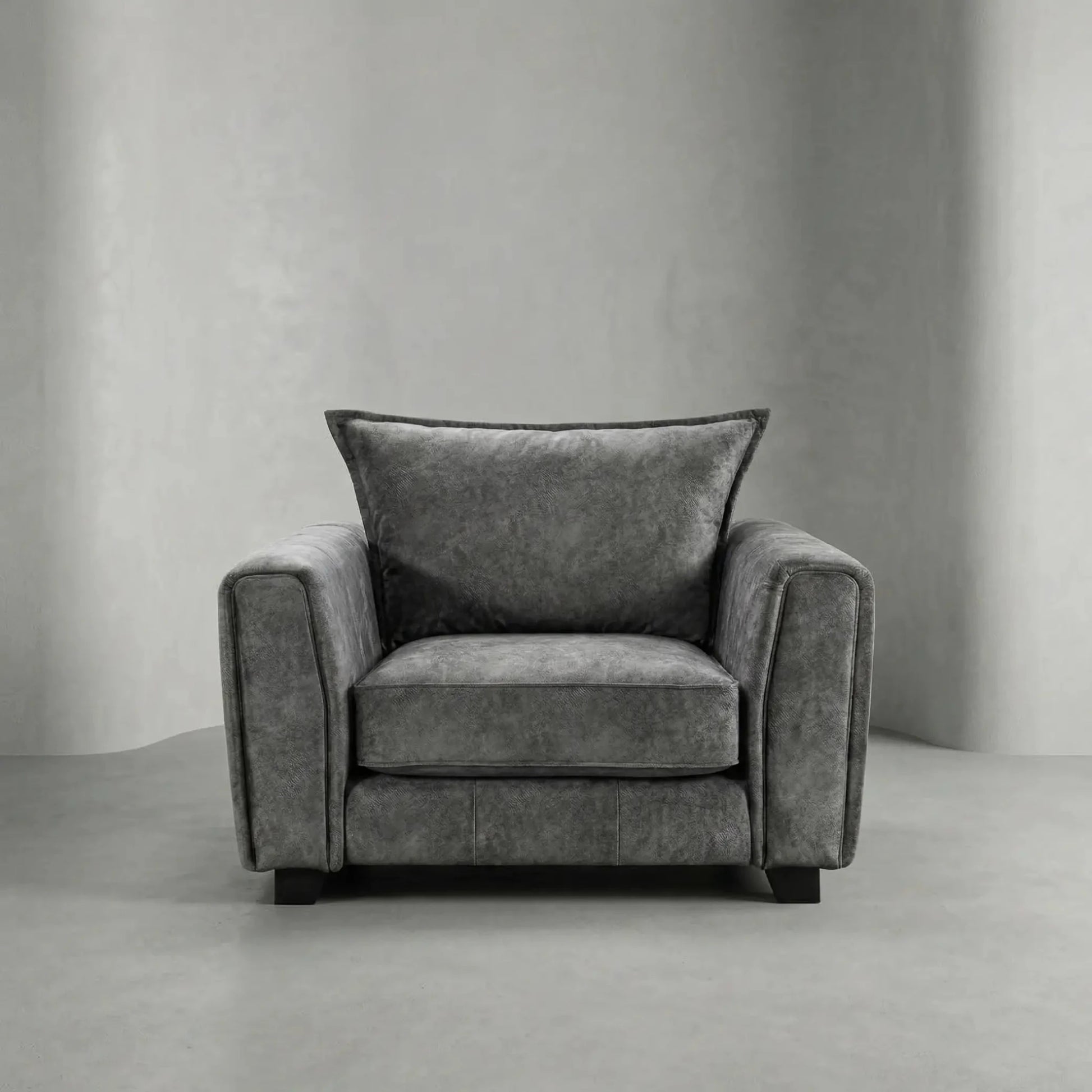 Somerford Grey Fabric Armchair - Furniture Instore