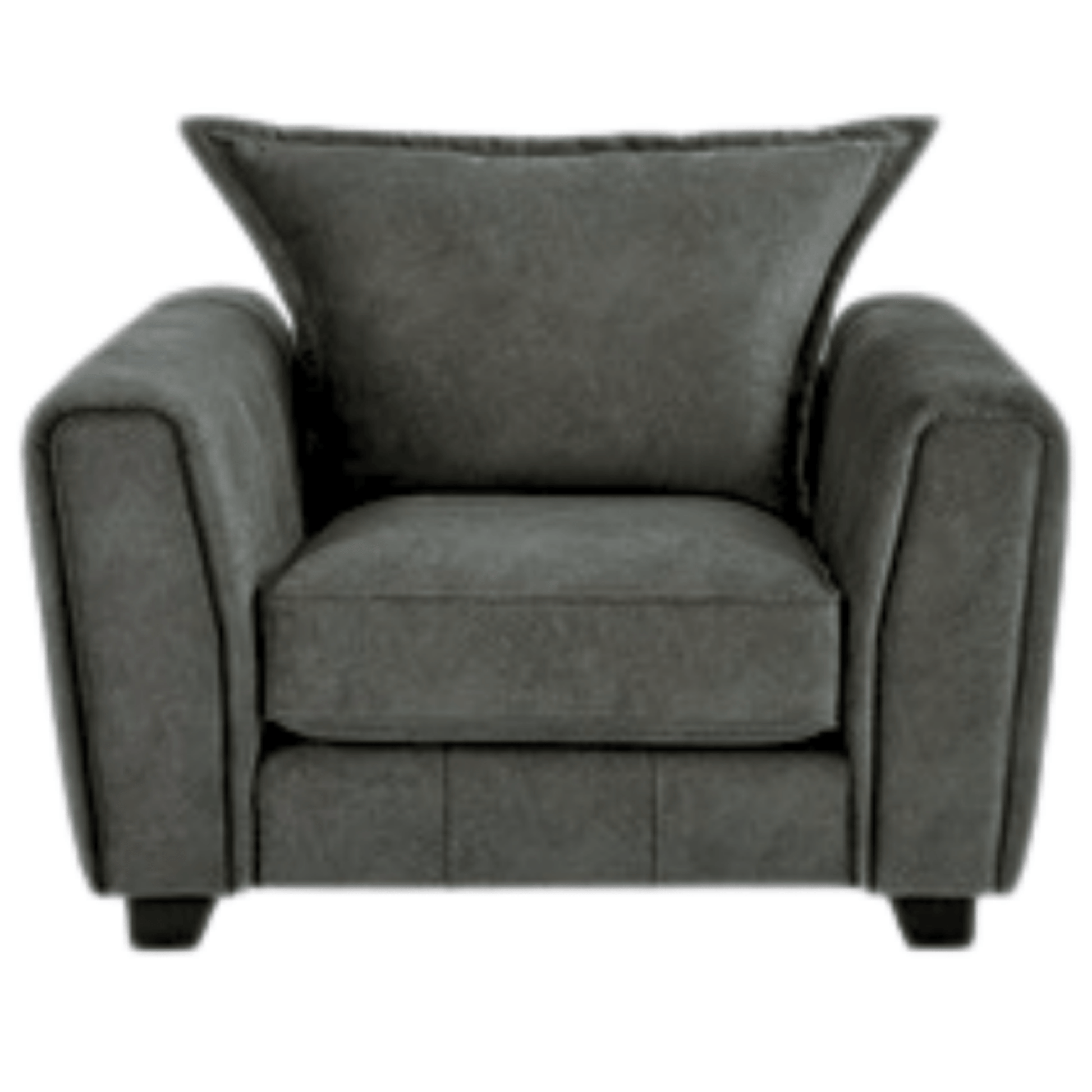 Somerford armchair with plush cushions and modern design, front-facing on a clean white background