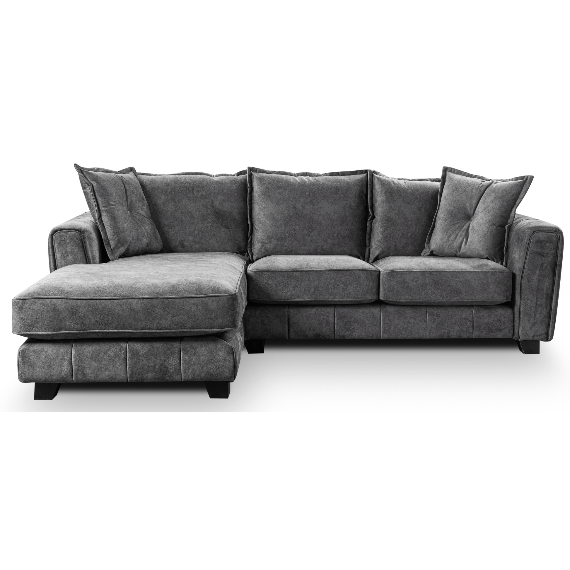 Somerford left-hand corner sofa with plush cushions and modern design, front-facing on a clean white background