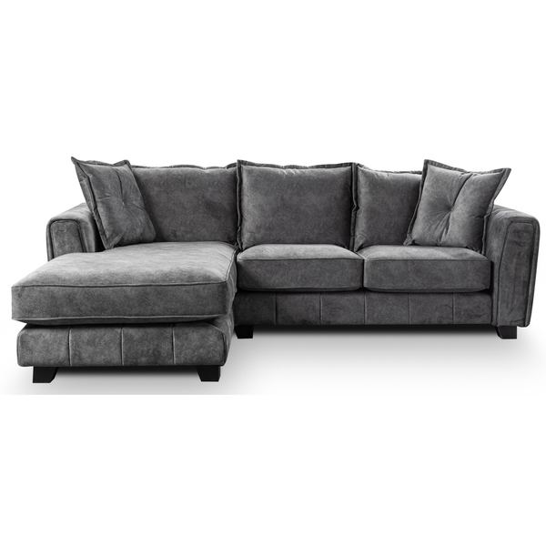 Somerford Left Hand Fabric Corner Chaise - Grey
