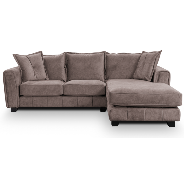 Somerford Right Hand Fabric Corner Chaise - Chocolate