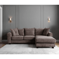 Somerford right-hand corner sofa with plush cushions and modern design, displayed in a stylish living room setting