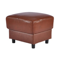 Rivello Genuine Leather Tan Footstool