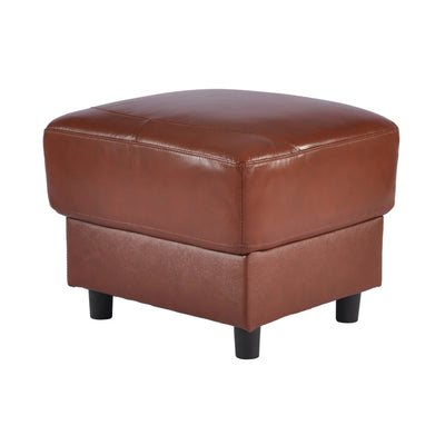 Rivello Genuine Leather Tan Footstool