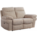 Tanya Beige Fabric Electric Recliner 2 Seater Sofa
