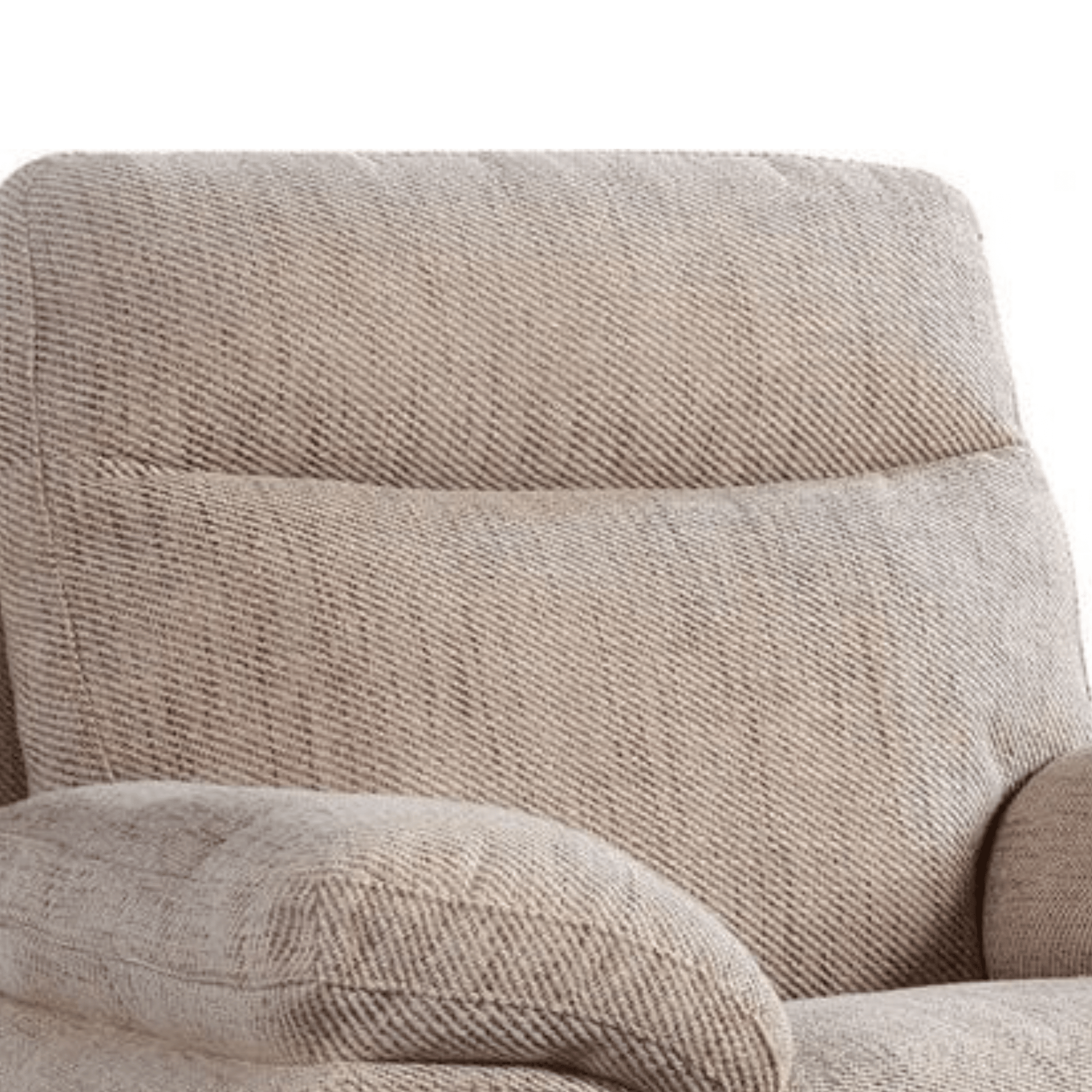 Beige textured armchair on a white background