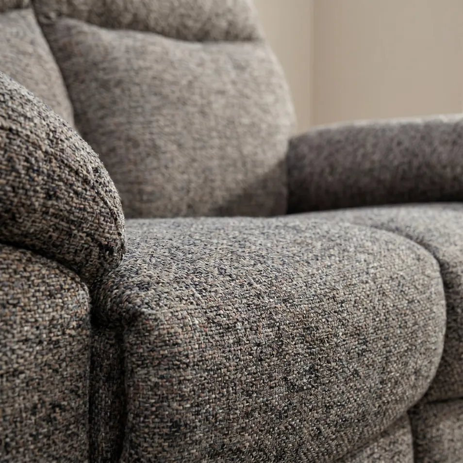 Tanya Brown Fabric Electric Recliner 2 Seater Sofa - Furniture Instore