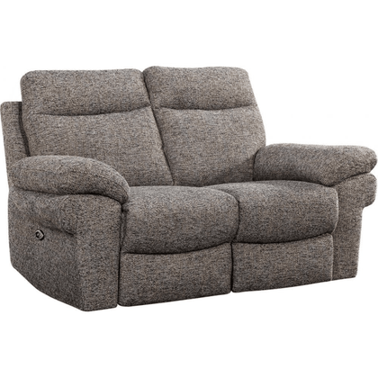 Gray reclining sofa on a white background