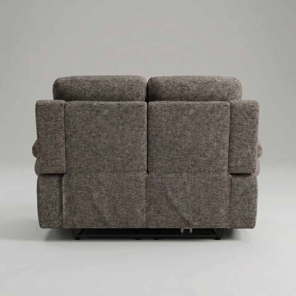 Tanya Brown Fabric Electric Recliner 2 Seater Sofa - Furniture Instore