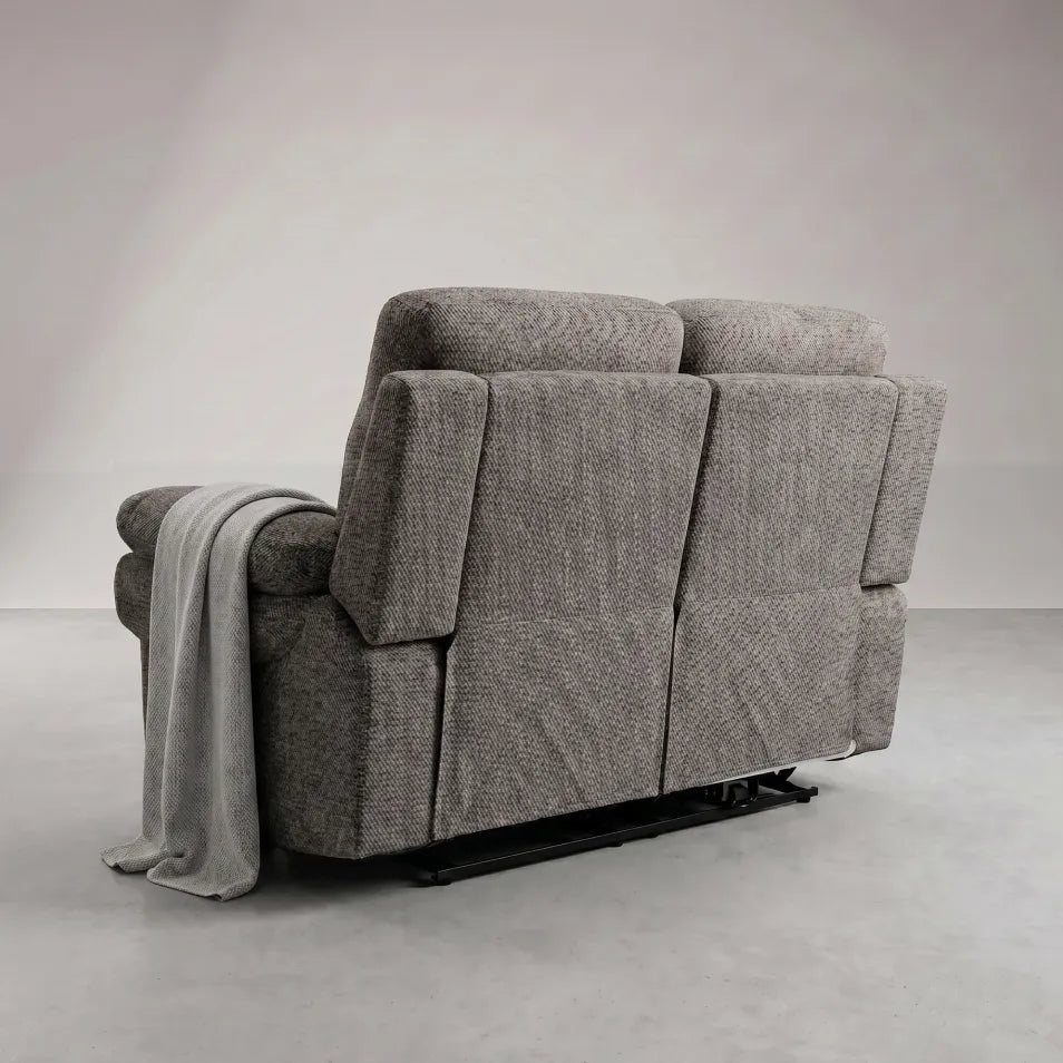 Tanya Brown Fabric Electric Recliner 2 Seater Sofa - Furniture Instore
