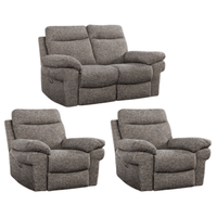 Tanya Brown Fabric Electric Recliner 2+1+1 Seater Sofa Set