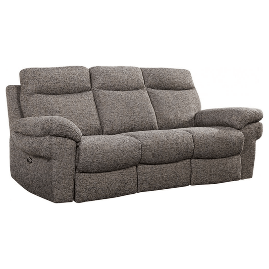 Gray reclining sofa on a white background