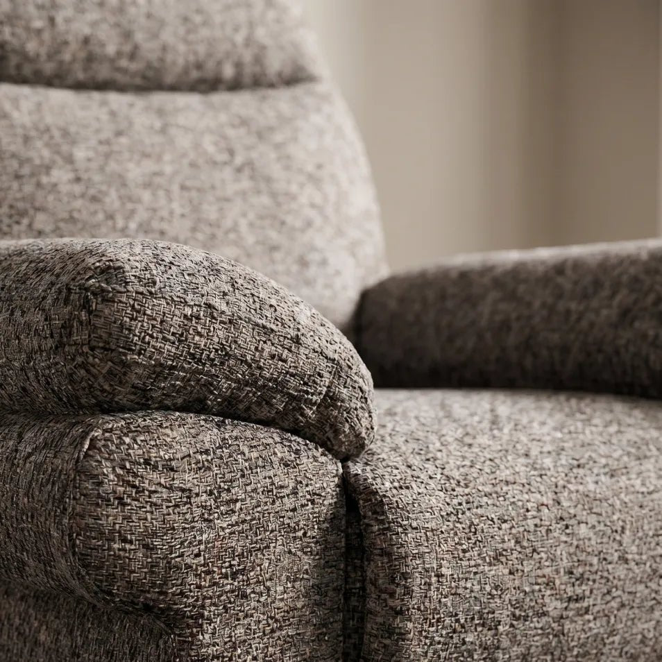 Tanya Brown Fabric Electric Recliner Armchair - Furniture Instore