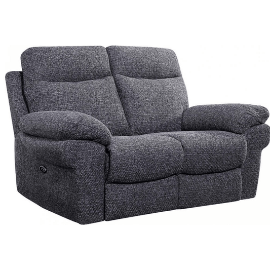 Gray reclining sofa on a white background