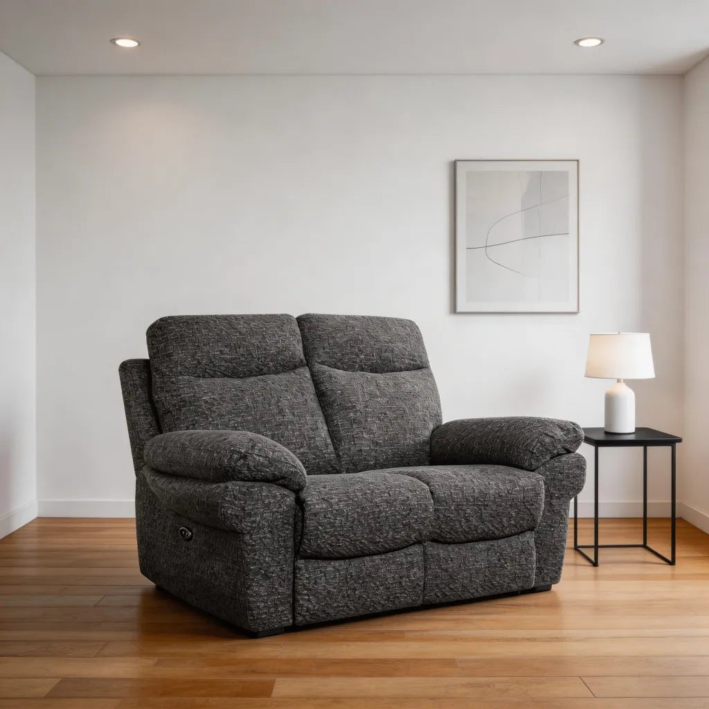 Tanya Grey Fabric Electric Recliner 2 Seater Sofa - Furniture Instore