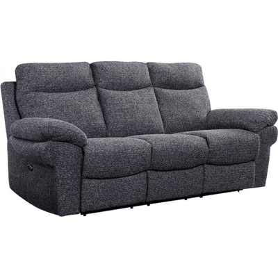 Tanya Grey Fabric Electric Recliner 3 Seater Sofa