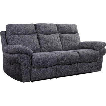 Gray reclining sofa on a white background