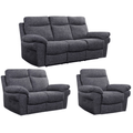 Tanya Grey Fabric Electric Recliner 3+2+1 Sofa Set