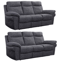 Tanya Grey Fabric Electric Recliner 3+3 Seater Sofa Set