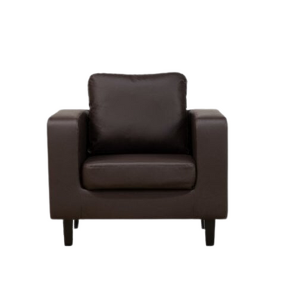 Brown single armchair sofa on a white background
