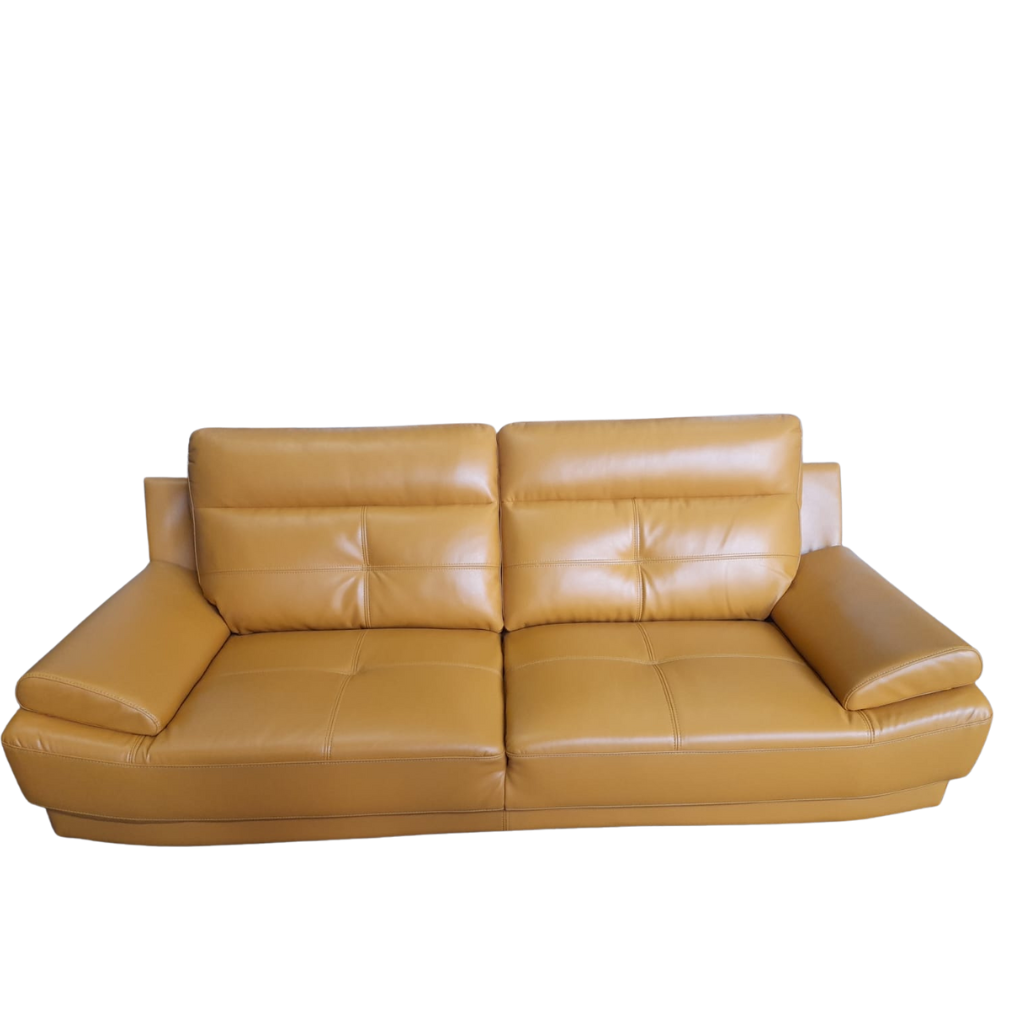 Outlet islington Mustard Leather 3 Seater Sofa