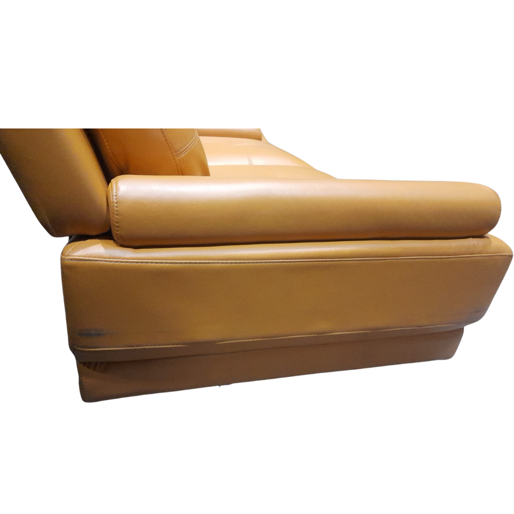 Outlet Islington Mustard Leather 2 Seater Sofa