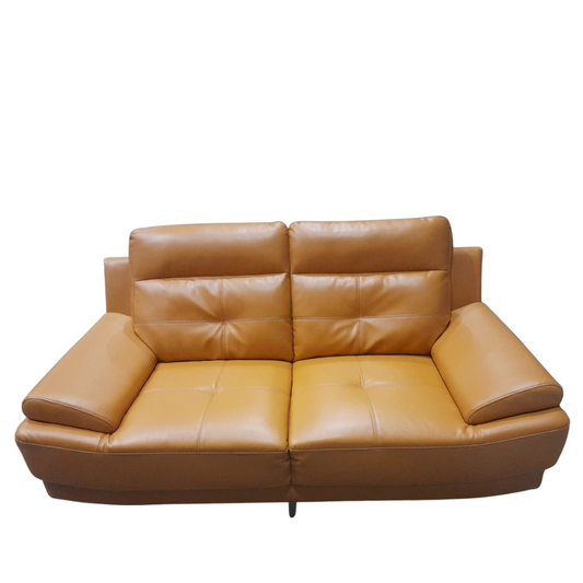 Outlet Islington Mustard Leather 2 Seater Sofa