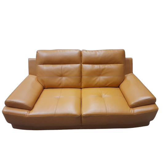 Outlet Islington Mustard Leather 2 Seater Sofa
