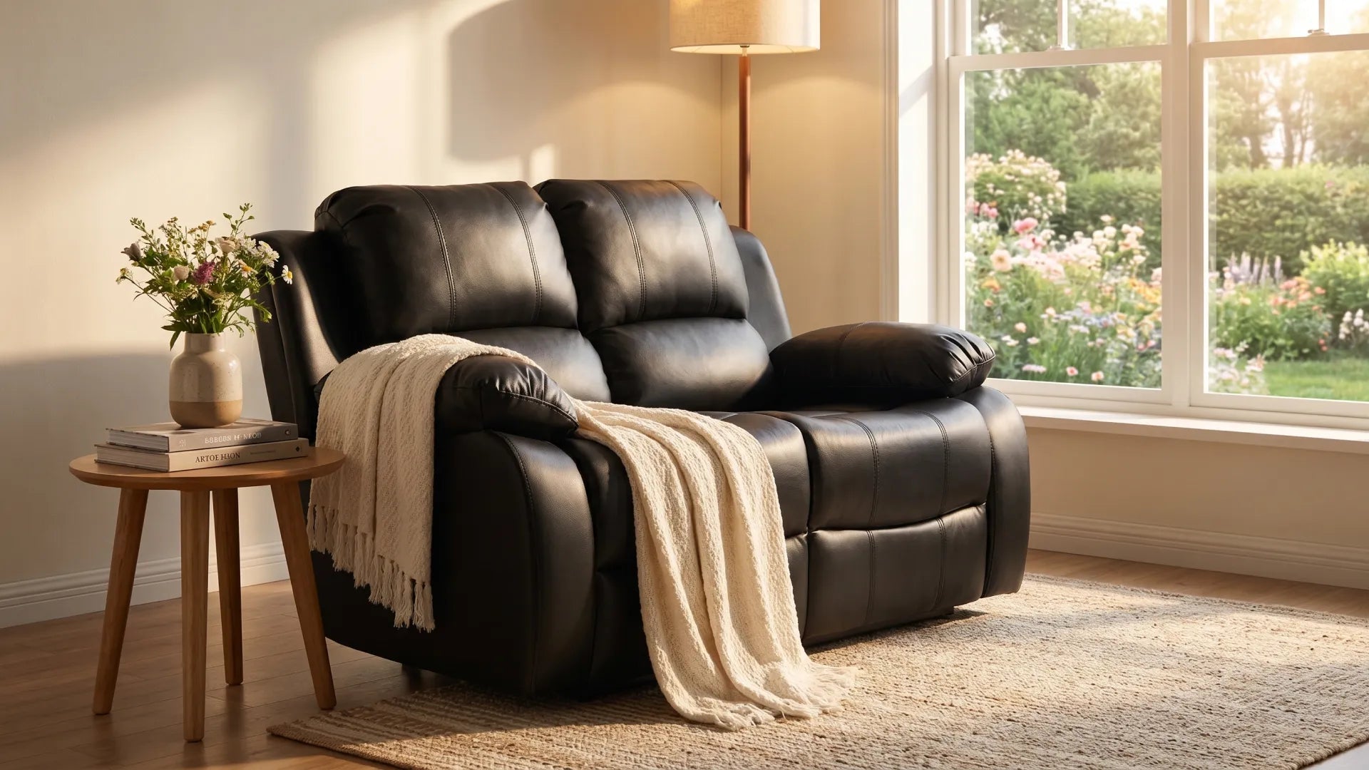 Valencia Black Leather Electric Recliner 2 Seater Sofa - view 8 - Furniture Instore
