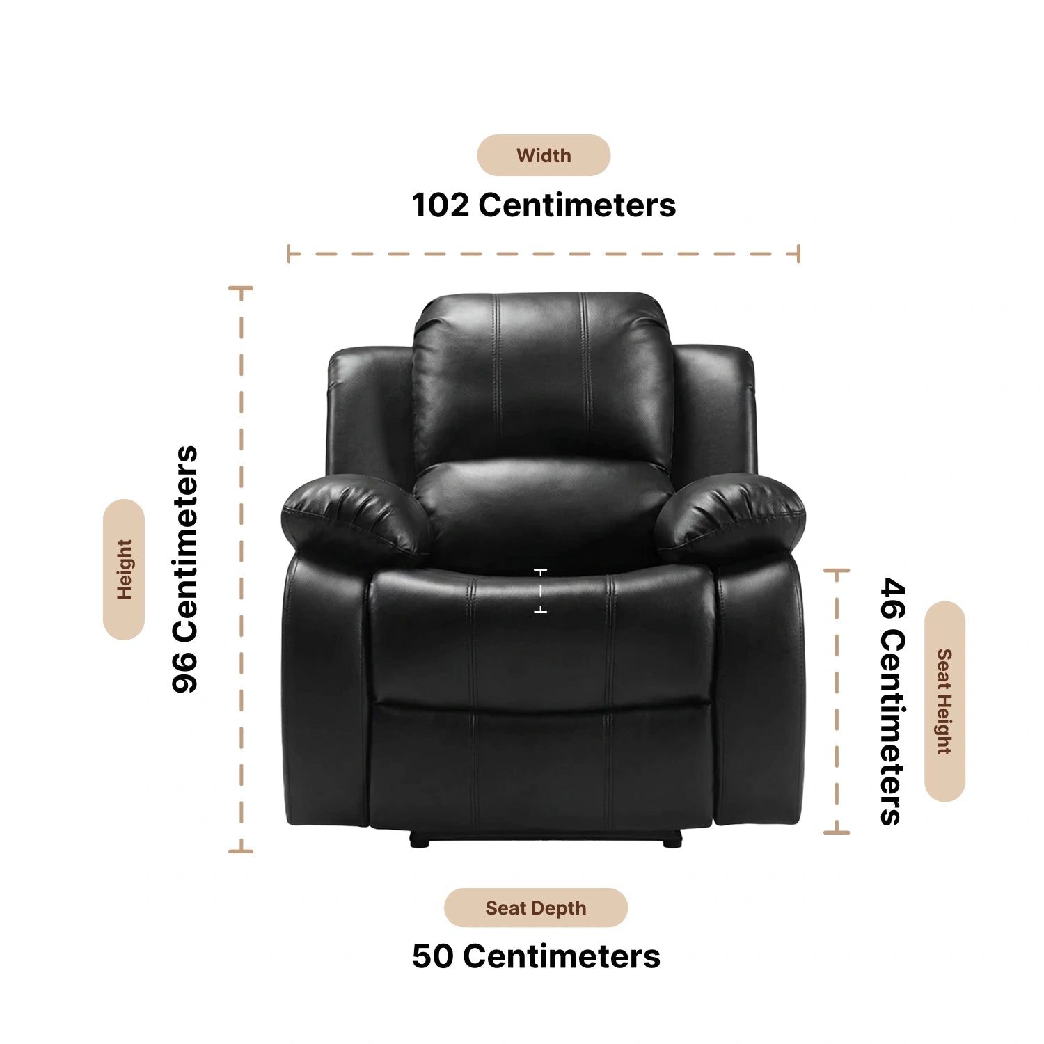 Valencia Black Leather Electric Recliner Chair - Furniture Instore