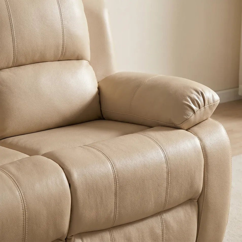 Valencia Cream Leather Electric Recliner 3+2 Sofa Set