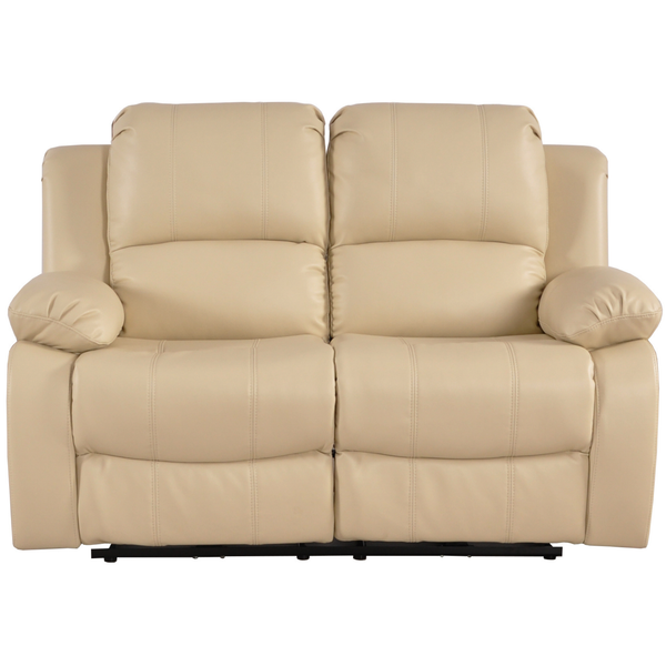 Valencia Cream Leather Electric Recliner 2 Seater Sofa
