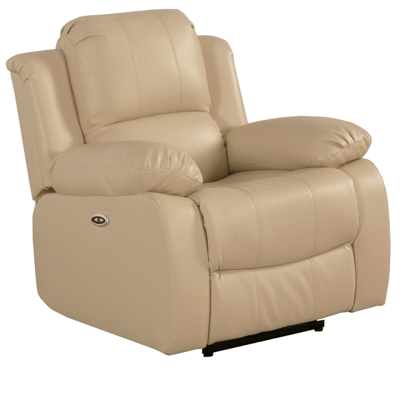 Beige recliner chair on a white background