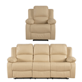 Valencia Cream Leather Electric Recliner 3+1 Sofa Set