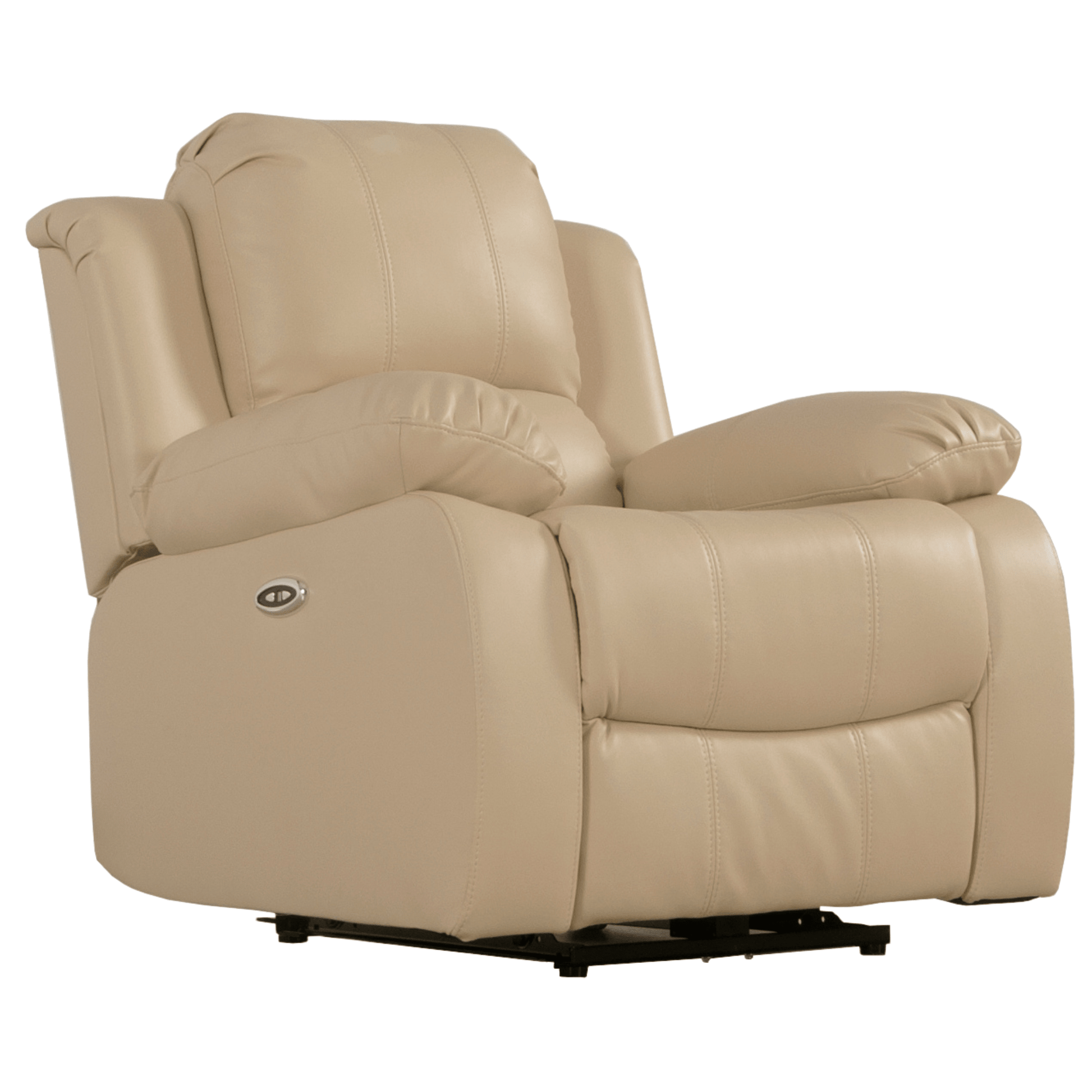 Beige recliner chair on a white background