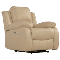 Beige recliner chair on a white background