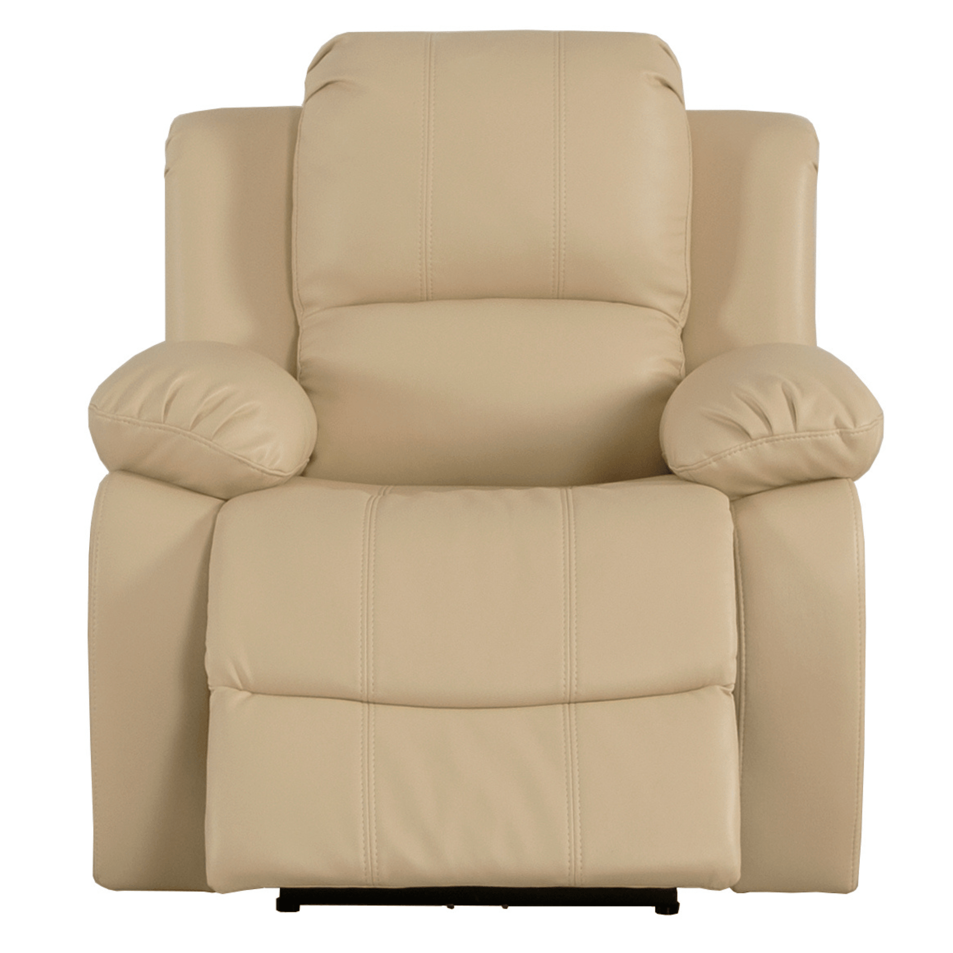 Beige recliner chair on a white background