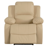 Valencia Cream Leather Electric Recliner Chair